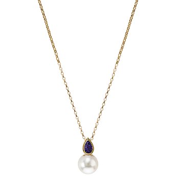 14kt Pearl and Amethyst Necklace