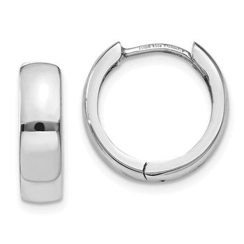 14k White Gold Hinged Earrings