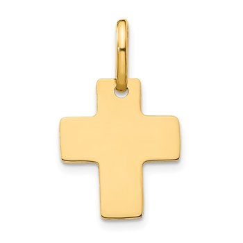 14k Polished Cross Charm