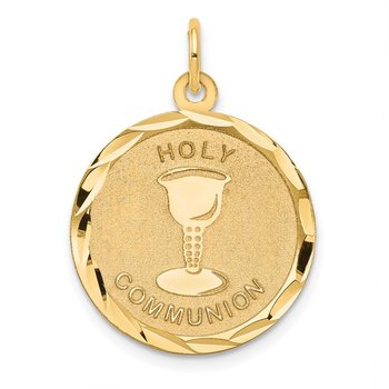 14k Holy Communion Disc Pendant