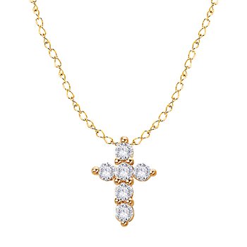 14kt Diamond Cross Necklace