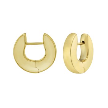 14K Thick Post Hoops