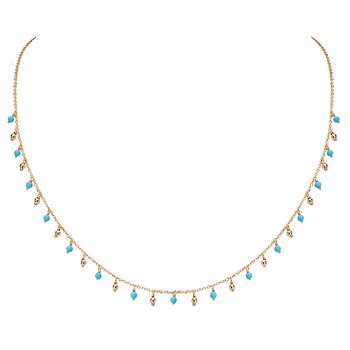 Italian 14kt Turquoise Necklace