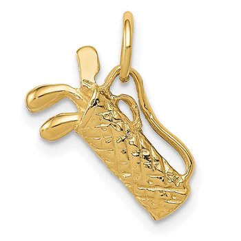 14k 3-D Golf Bag Charm