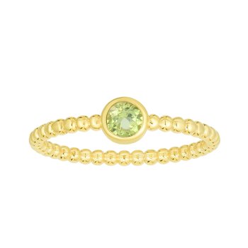 14K Yellow Gold Polished Popcorn Size-7 Ring