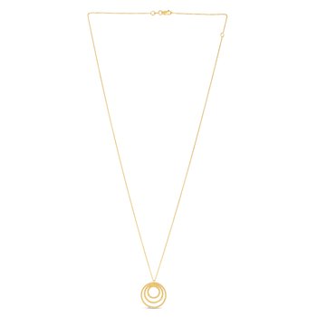 14K 18in Diamond Cut/ Textured Necklace with Lobster Clasp