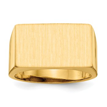 14k 18.0x11.0mm Open Back Mens Signet Ring