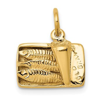 14K 3D Sardine Can Charm