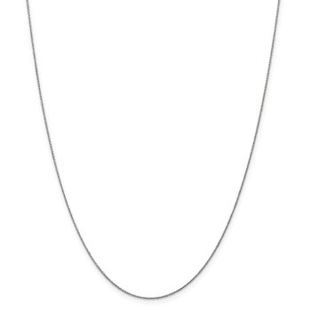 14K White Gold 14 inch .75mm Cable with Spring Ring Clasp Pendant Chain