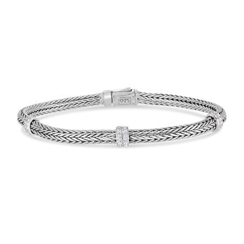Sterling Silver 7.25in Polished Bracelet with Box Clasp