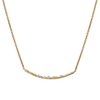 14kt Diamond Bar Necklace