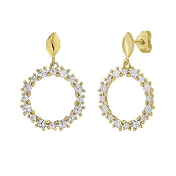 14K Diamon'Oro Circle Earrings
