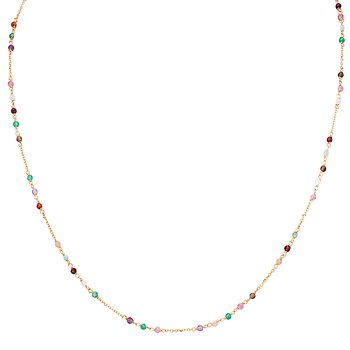 Italian 14kt Gold Multi-Color Necklace