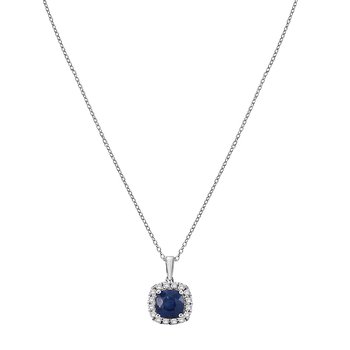 Sapphire and Diamond Ladies Fashion Necklace