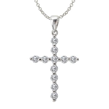 Diamond Cross Fashion Necklace