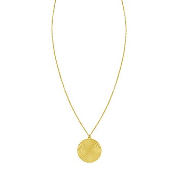 14K Radiating Circle Necklace