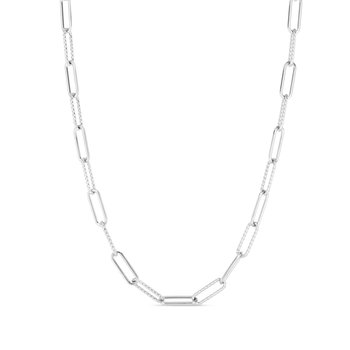 Sterling Silver 7.5in Palladium Polished & Textured Bracelet with Pear Shaped Lobster Clasp