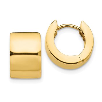 14k Round Hinged Hoop Earrings