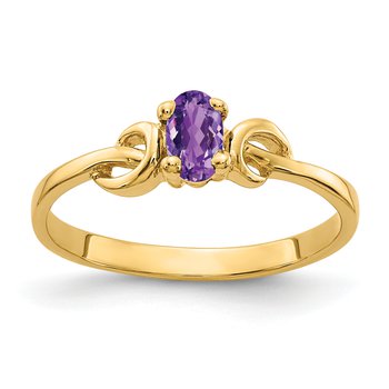 14k 5x3mm Oval Amethyst ring