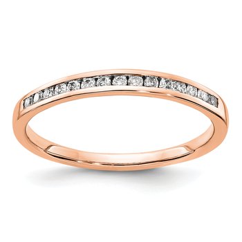 14k White Gold Pink Sapphire Channel Band