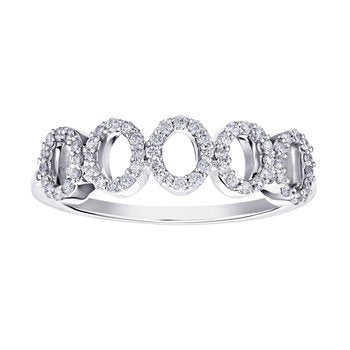 TriUnity™ 14K Yellow Gold Negative Space Pave Set Ovals 0.25 Ctw