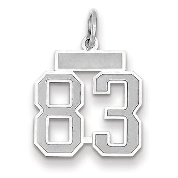 14kw Small Satin Number 83 Charm