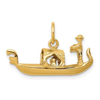 14K 3D Gondola Charm
