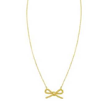 14K Rope Bow Necklace