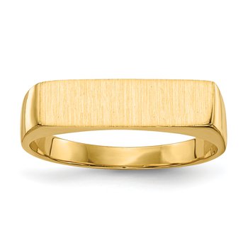 14k 16.5x5.0mm Closed Back Signet Ring