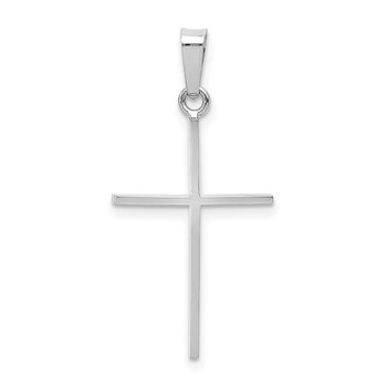 14k White Gold Cross Charm