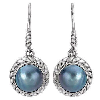 Ladies Mabe Pearl Earrings