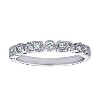 TriUnity™ 14K Yellow Gold Alternating Elongated Setting With Round Between Milgrain Edge 0.25 Ctw