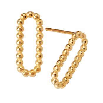 Italian 14kt Gold Paperclip Earrings
