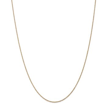14K 14 inch .8mm Light Baby Rope with Spring Ring Clasp Chain