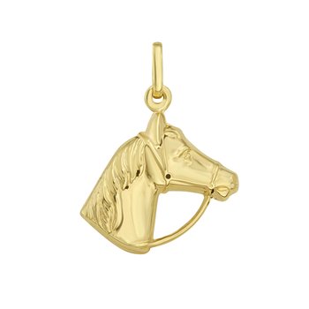 14K Horse Head Charm