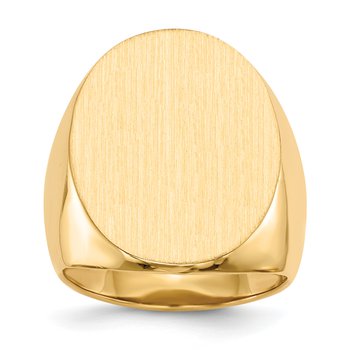 14k 19.0x26.5mm Open Back Mens Signet Ring