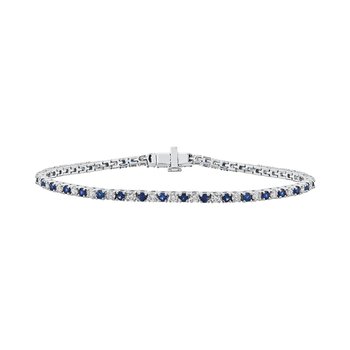 Majestic Gems™ 14k White Gold Alternating Color & Diamond Prong Set Emerald & Diamond 4.62 Ctw