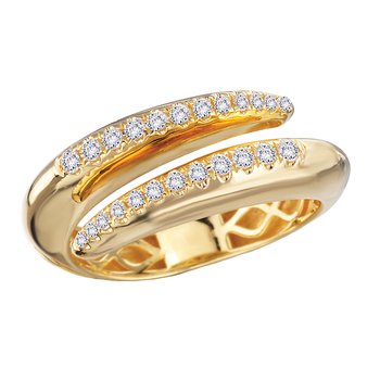 Spiral Ladies Fashion Diamond Ring