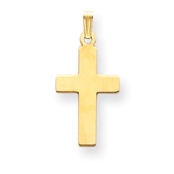 14K Polished Cross Charm