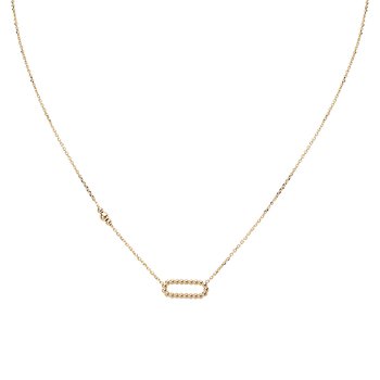 Italian 14kt Gold Paperclip Necklace