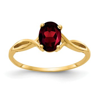 14k 7x5mm Oval Garnet ring