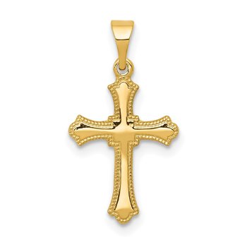 14k Budded Cross Charm