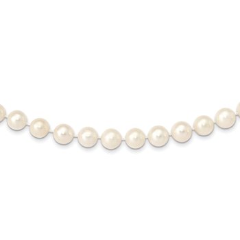 14k 10-11mm White Near-Round Freshwater Cultured Pearl 16 inch Necklace
