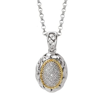 Ladies Fashion Two-Toned Pendant