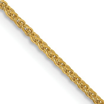 14K 10 inch 1.25mm Diamond-cut Spiga with Lobster Clasp Anklet