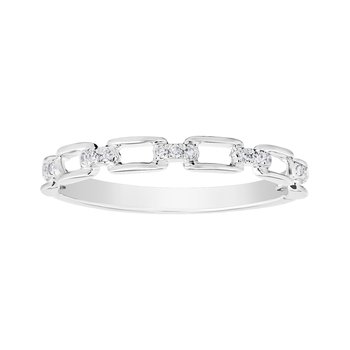 TriUnity™ 10K Yellow Gold Rectangular Links With Diamond Set Bars Between 0.05 Ctw