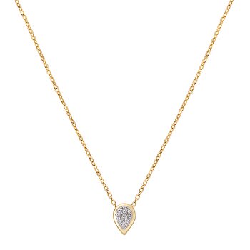 Diamond Droplet Shaped Necklace