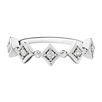 TriUnity™ 10K Yellow Gold Offset Square Shapes Diamond Center 0.15 Ctw