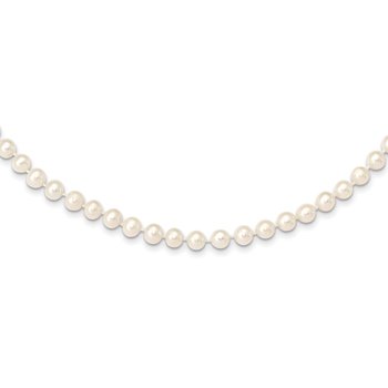 14k 6-7mm White Near-Round Freshwater Cultured Pearl 16 inch Necklace