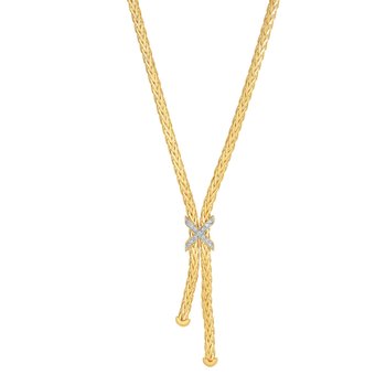 14K 17in Yellow Gold Polished Italian Cable Necklace with Lobster Clasp